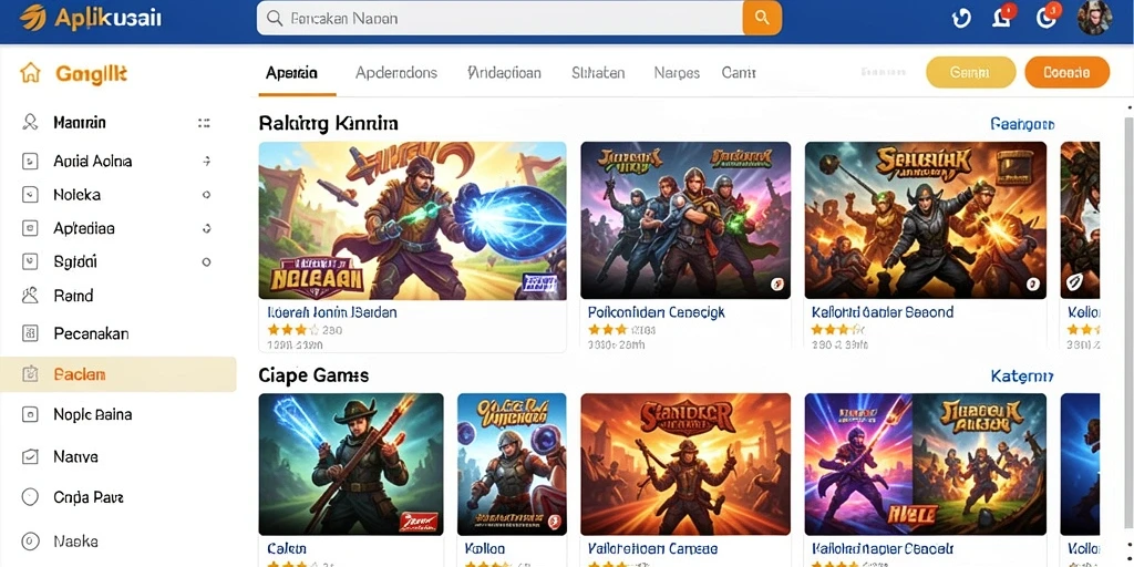 Tampilan awal game yang menarik dan informatif.