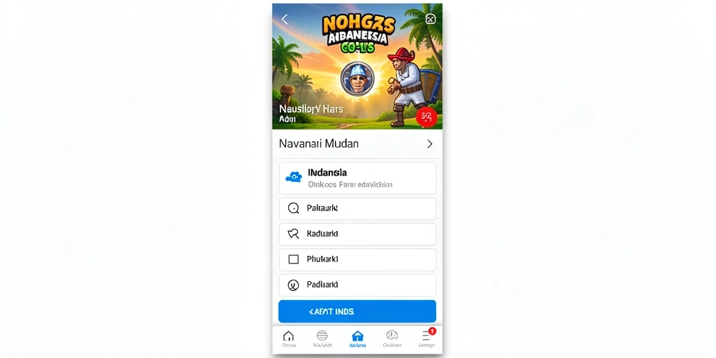 Tampilan antarmuka permainan yang menarik dan modern.