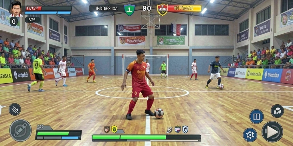 Screenshot menampilkan karakter utama dalam aksi bertarung.